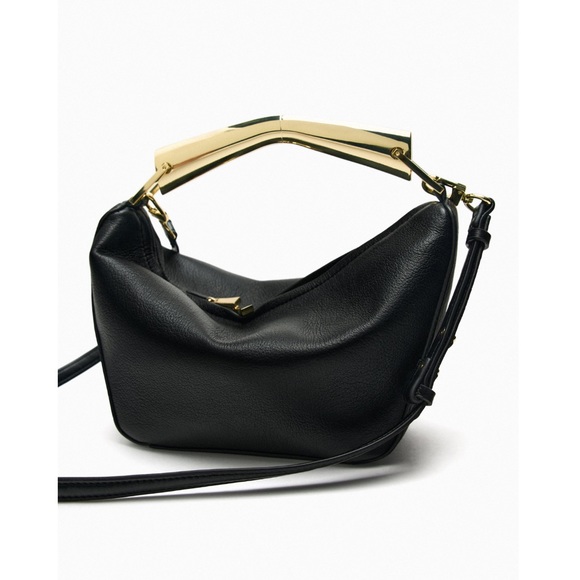 Zara METAL HANDLE BUCKET BAG - Picture 4 of 11